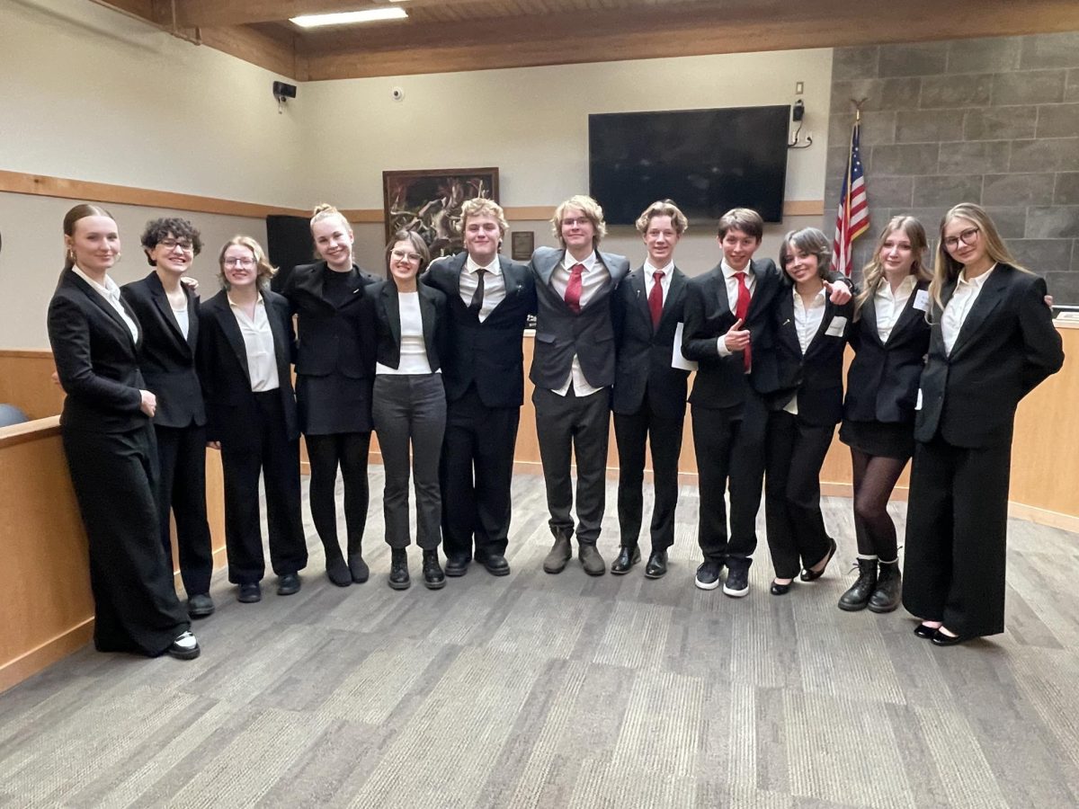 Summit’s green team at the Deschutes County Courthouse, taken by Mock Trial attendant. 