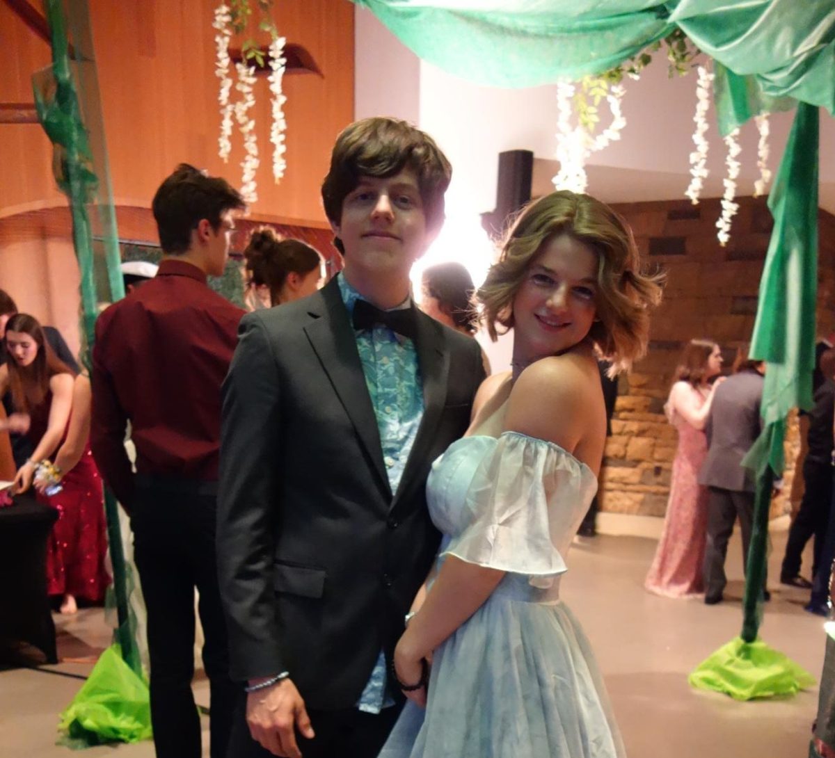 Anika Endries and Theilson Wardlow at the Unitarian Church where prom was held on May 3. 
