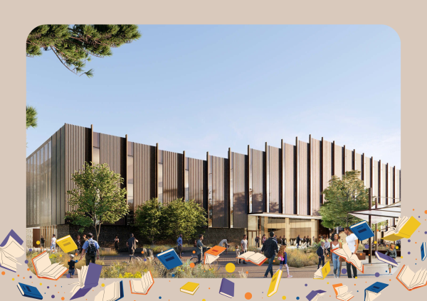 Digital mockup of the new central library. / Credit: Deschutes Public Library