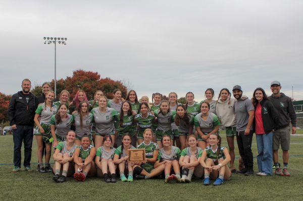 Summit girls rugby celebrating their state championship win /Photo Credit: Lila Cart