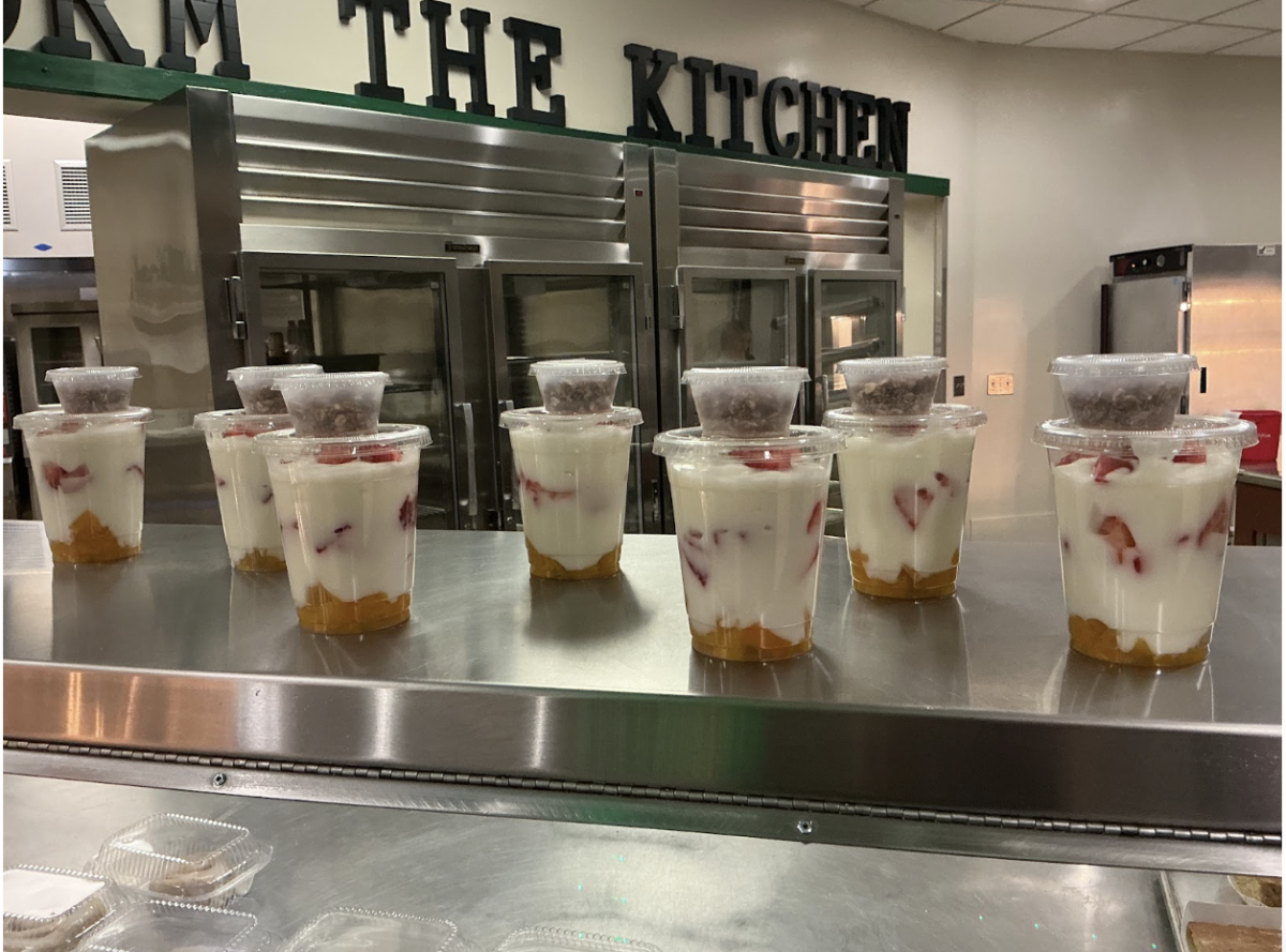 Yogurt cups are one of the Summit cafeteria's many breakfast options. / Photo Credit: Lars Hanson