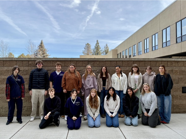 Health Occupations participants from Summit High School and Bend Tech Academy pose outside St. Charles. / Photo Credit: Cascade East Area Health Education Center (CEAHEC)